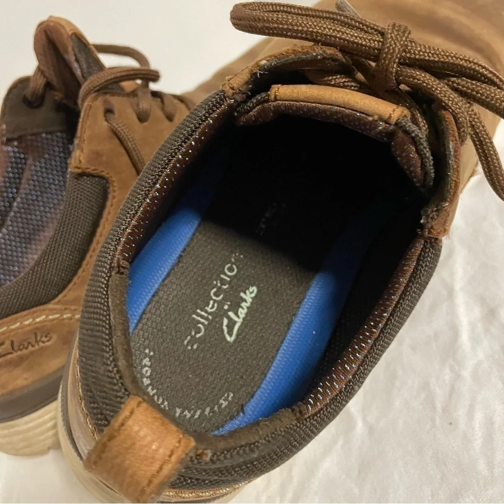 Clarks‎ Shoes Men’s Size 8.5 Braxin Low Comfort Oxford Brown workwear Y2K